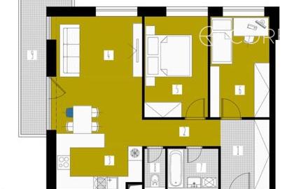 Moderné bývanie s terasou a garážou na Muchovom námestí.